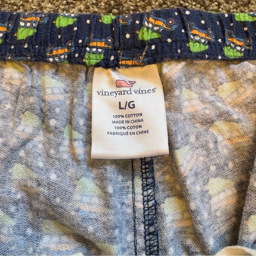 Vineyard Vines Men's Cotton Pajama Pants Christmas Tree Winter Car Print size L - Picture 3 of 8